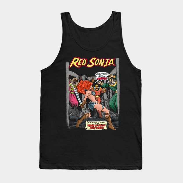 Red Sonja Cover Tank Top by OniSide